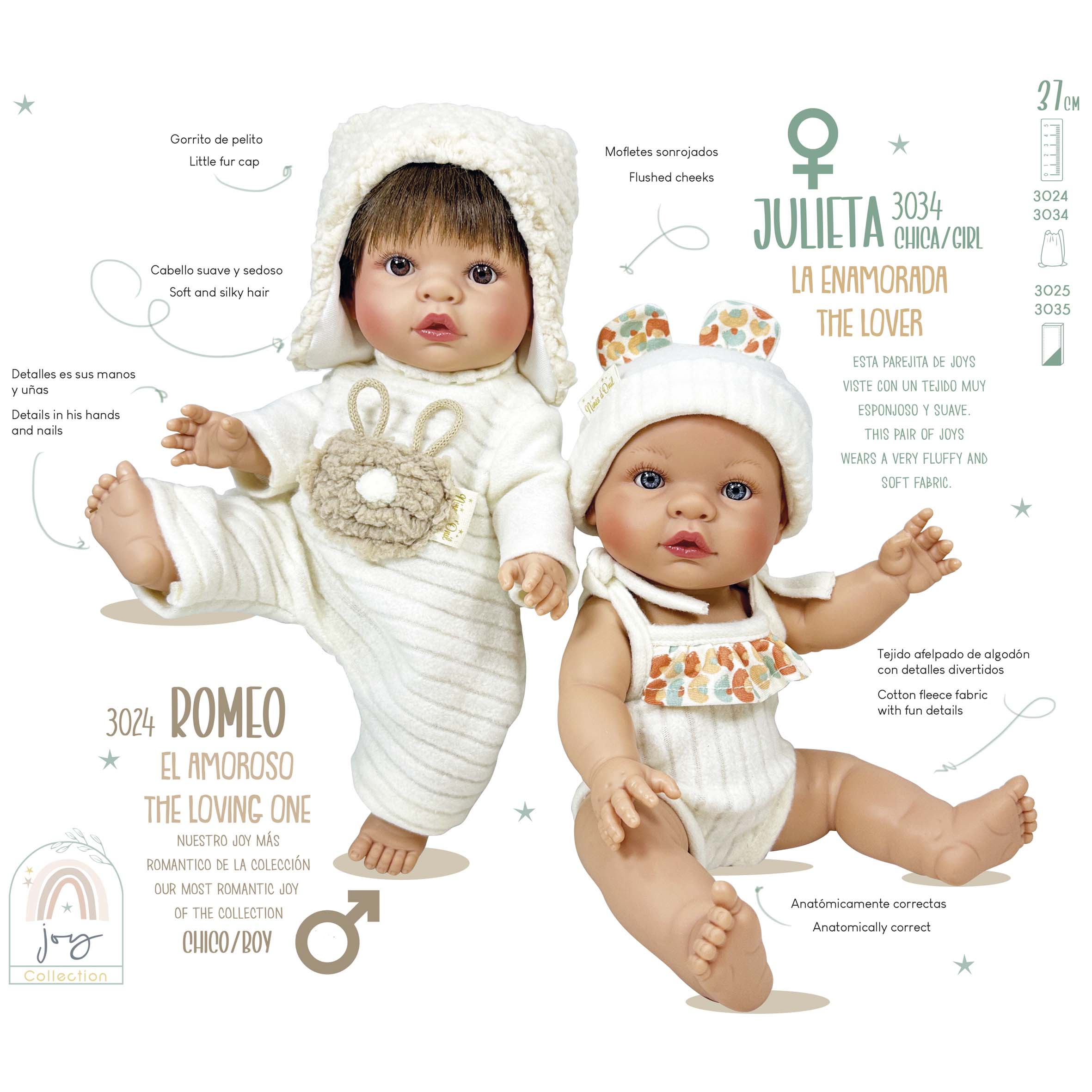 Handmade Collectible Joy Collection Julieta Baby Doll by Nines D&