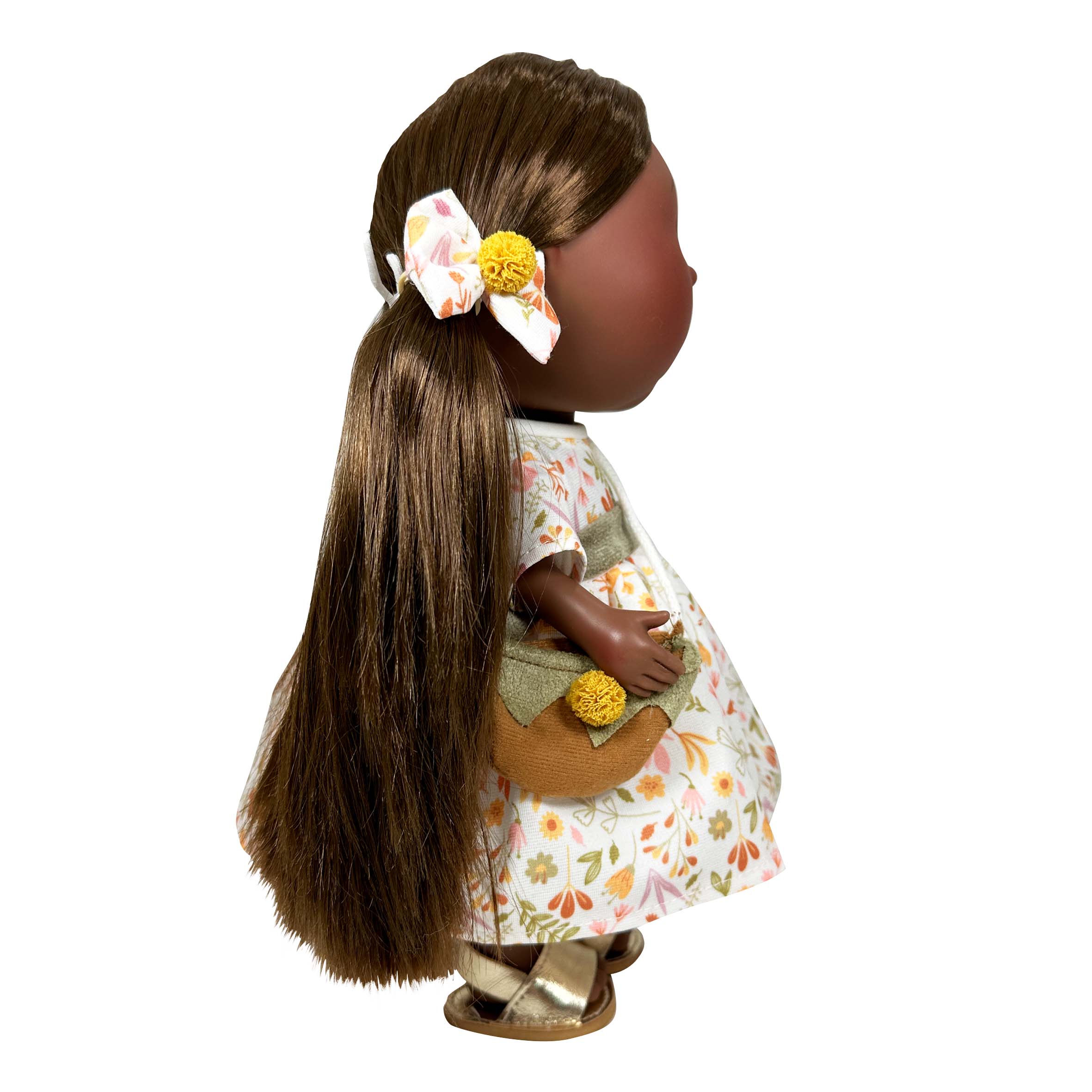 Handcrafted Collectible Little Mia Autumn Picnic African Doll (3130_1) by Nines D&
