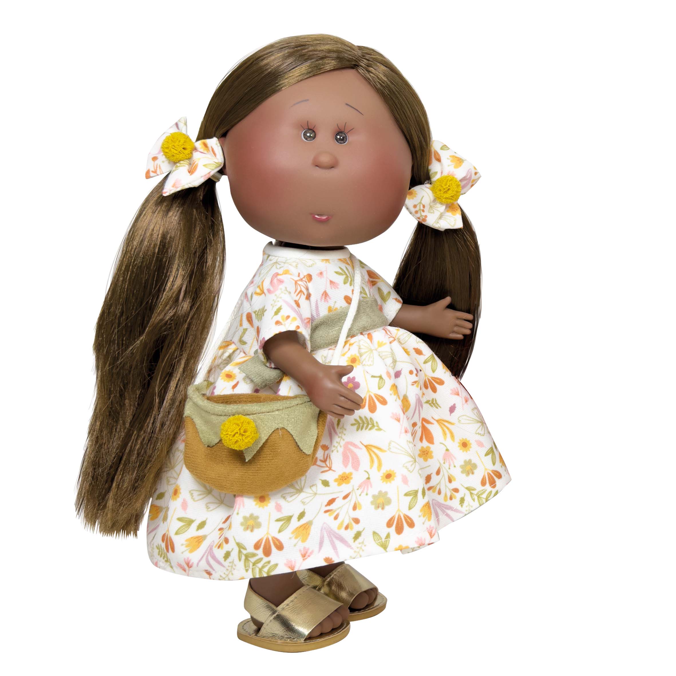Handcrafted Collectible Little Mia Autumn Picnic African Doll (3130_1) by Nines D&