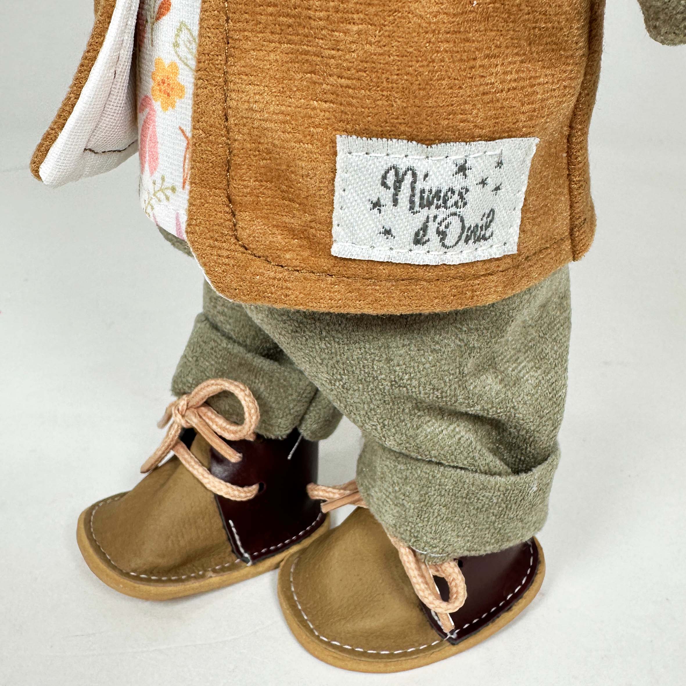 Handcrafted Collectible Little Mio Autumn Picnic African Doll (3140) by Nines D&