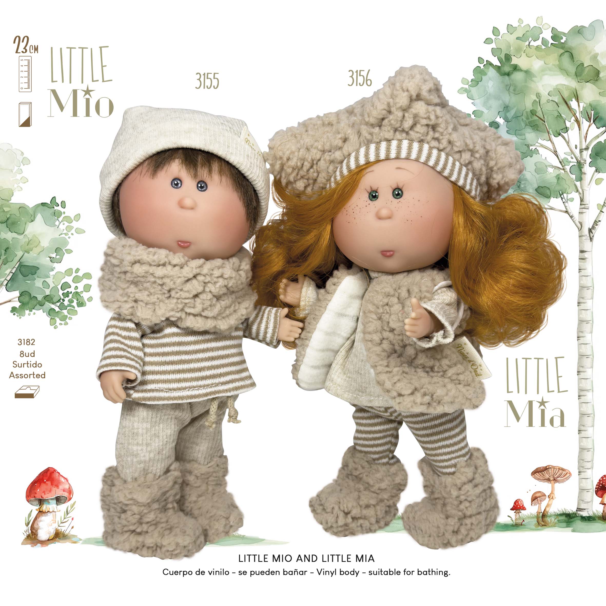 Handcrafted Collectible Little Mia Forest Doll (3156) by Nines D&