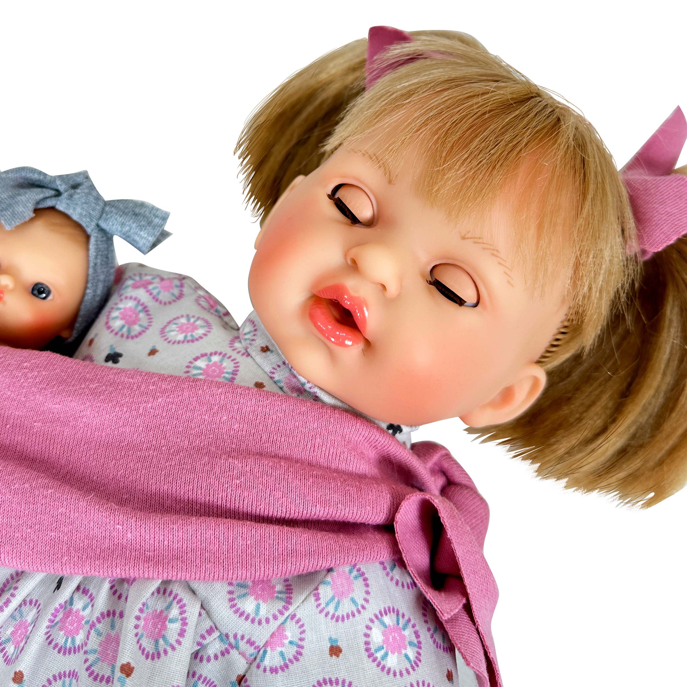 Handcrafted Baby Doll Blonde Alex with Baby by Nines d&