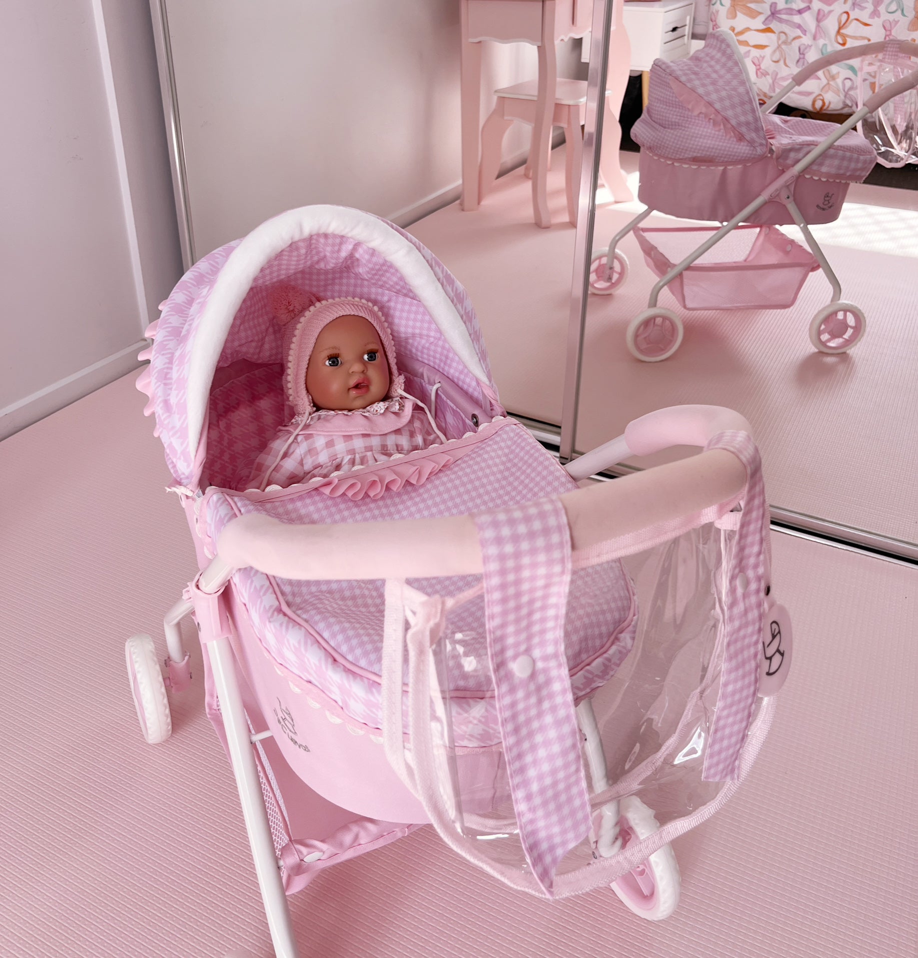 DeCuevas Toys Sophie Foldable Doll Pram with Parasol