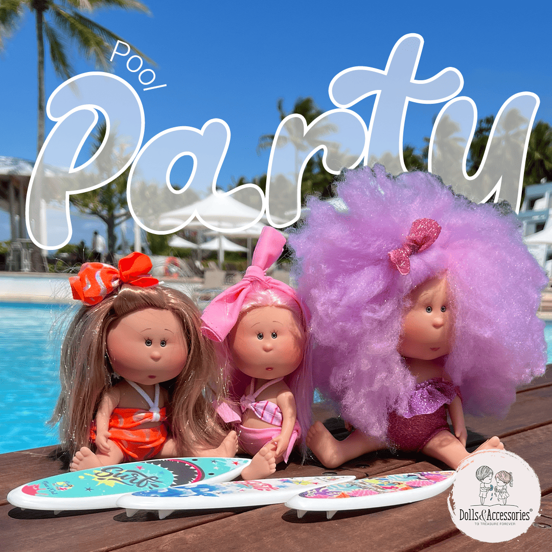 Handcrafted Collectible Mia Coral Summer Doll by Nines D&