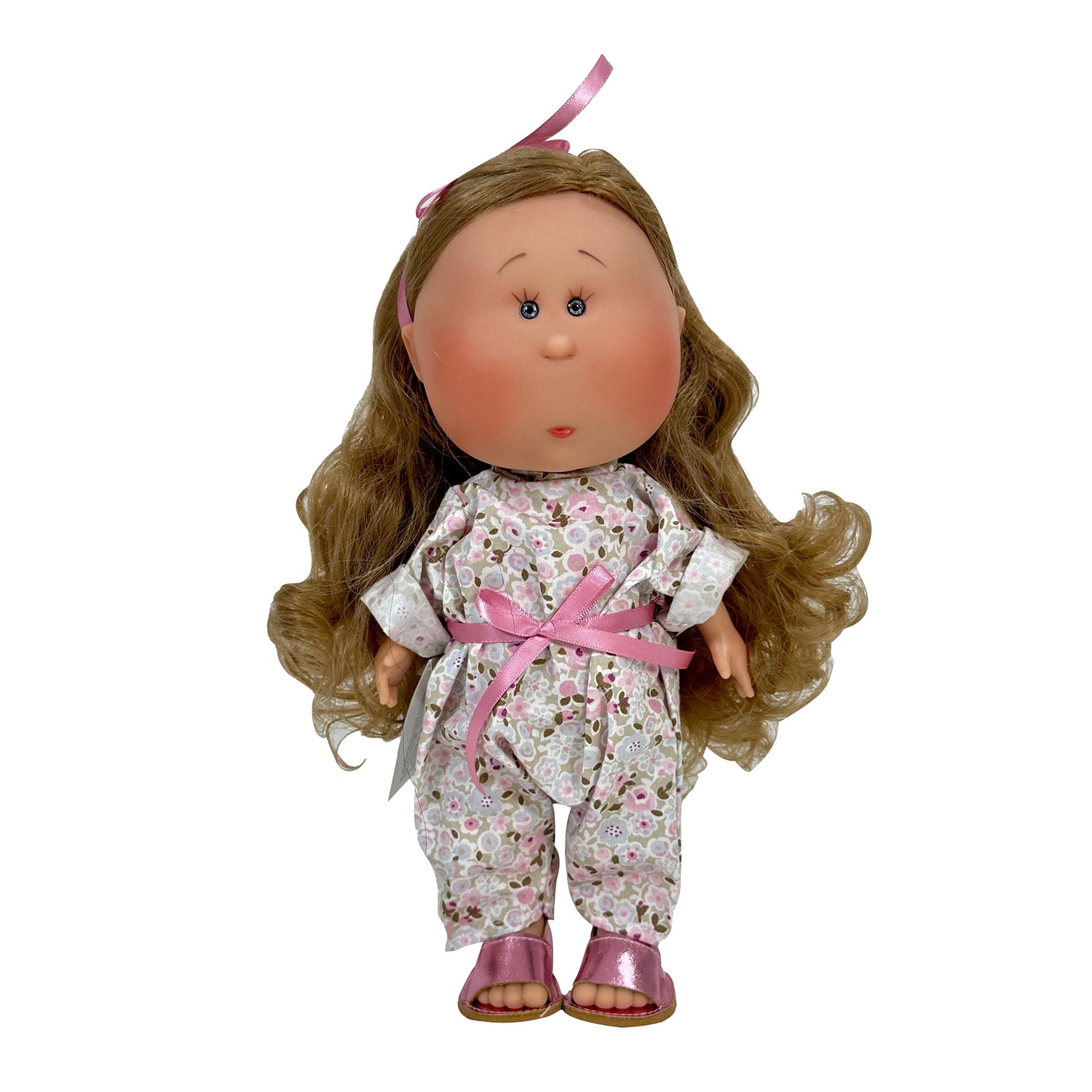 Handcrafted Collectible Mia Romper Flower Bouquet Wavy Blonde Hair by Nines D&