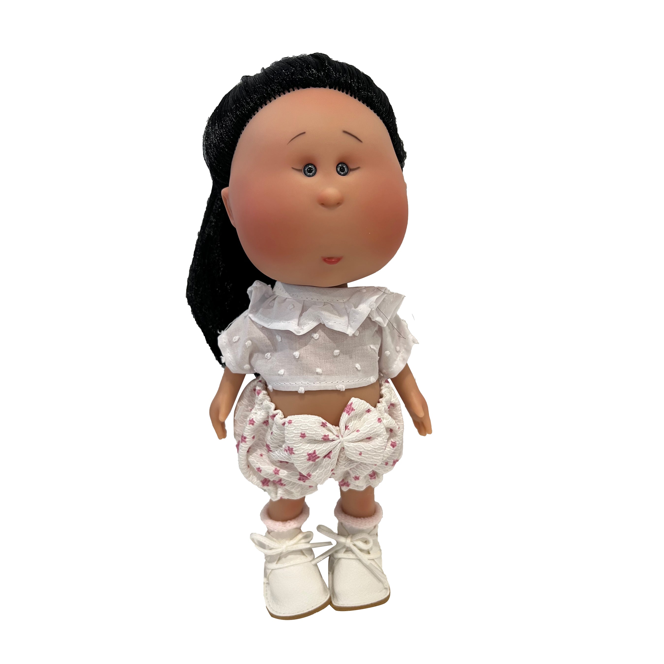 Handcrafted Collectible Mia Pink Stars Asian Ponytail Black Hair by Nines D&