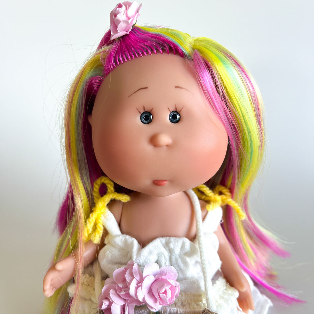 Handcrafted Collectible Little Mia Flower Girl Doll by Nines D&