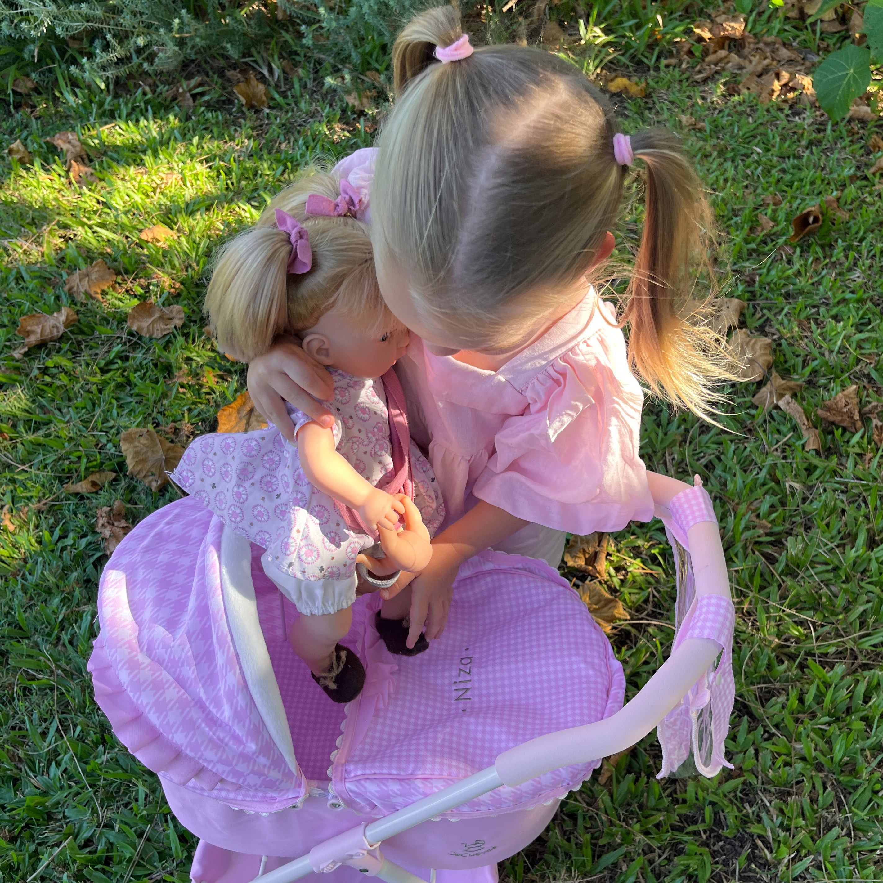 DeCuevas Toys Sophie Foldable Doll Pram with Parasol