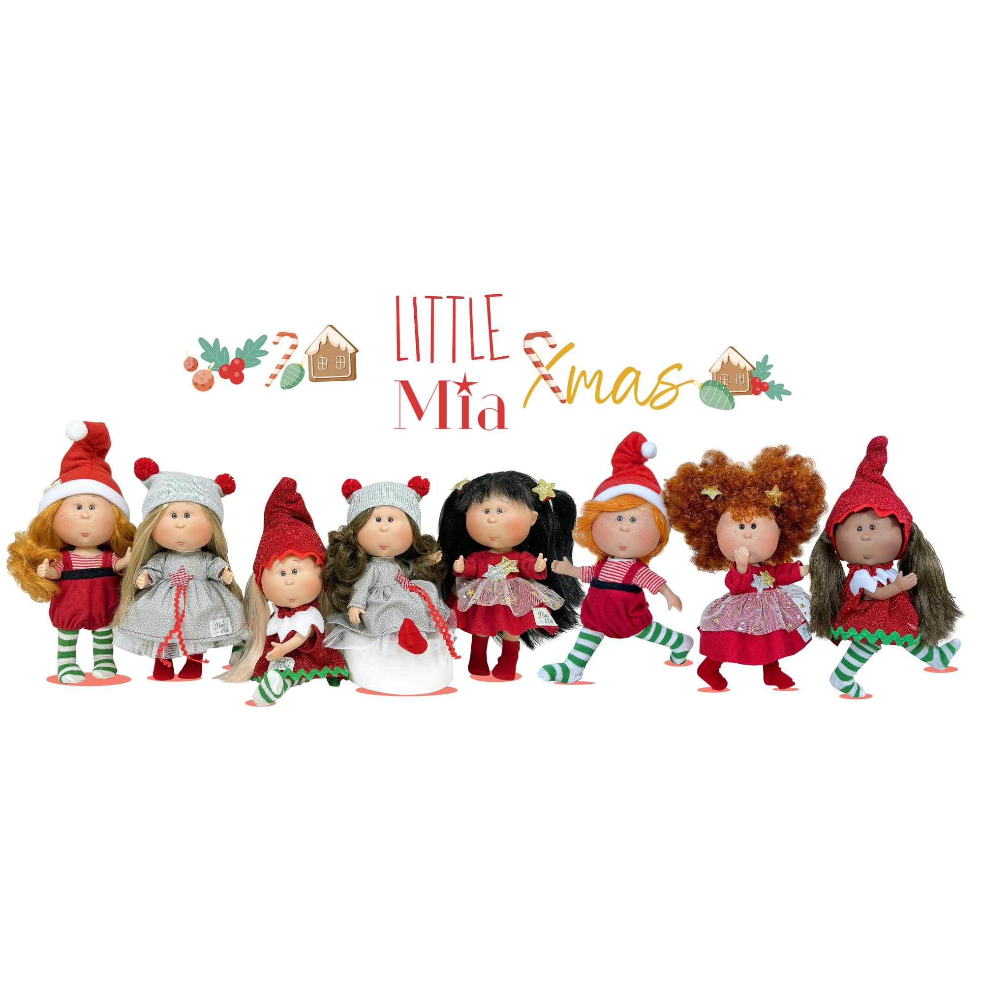 Handcrafted Collectible Little Mia Christmas Chocolate Pudding Doll by Nines D&
