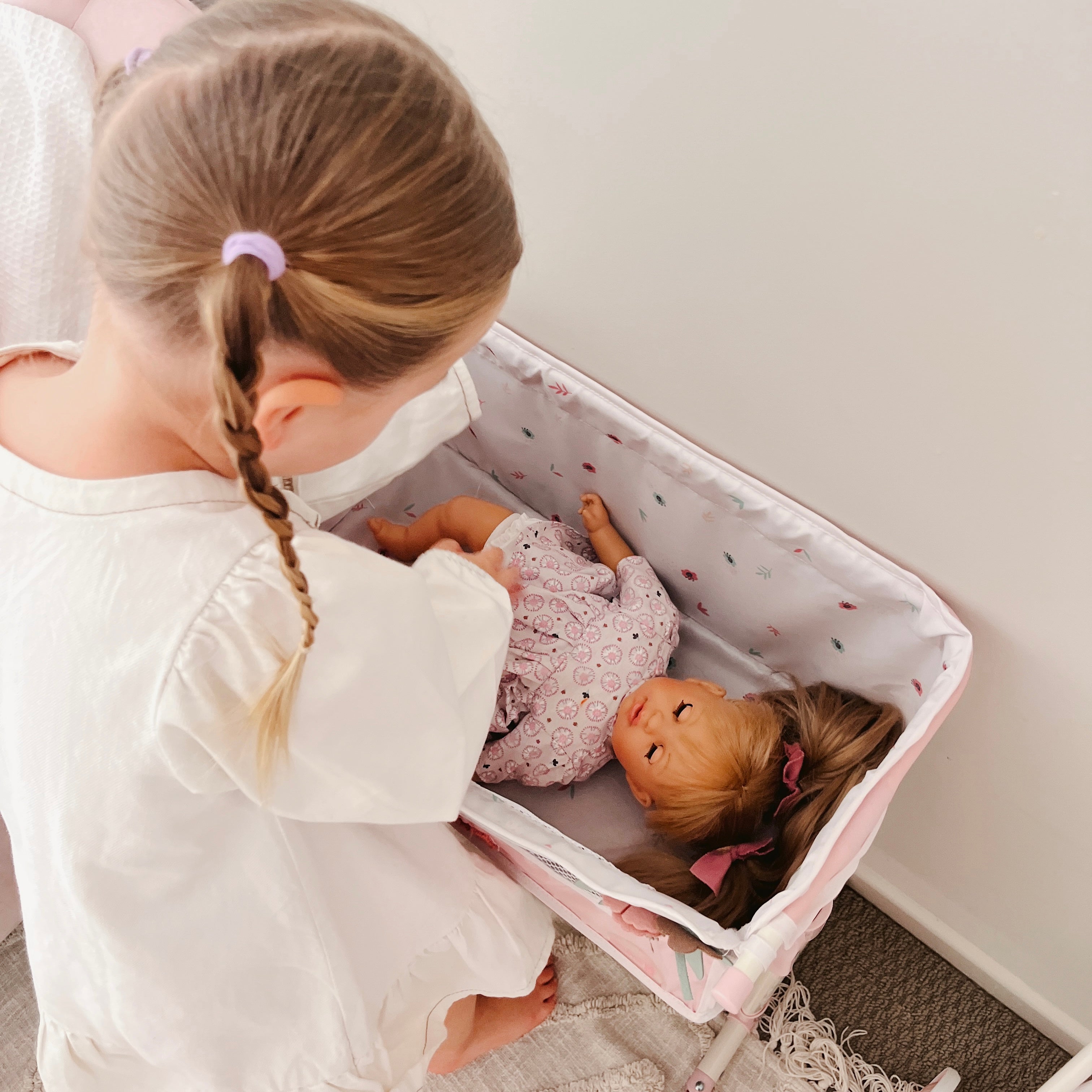 Handcrafted Baby Doll Blonde Alex with Baby by Nines d&