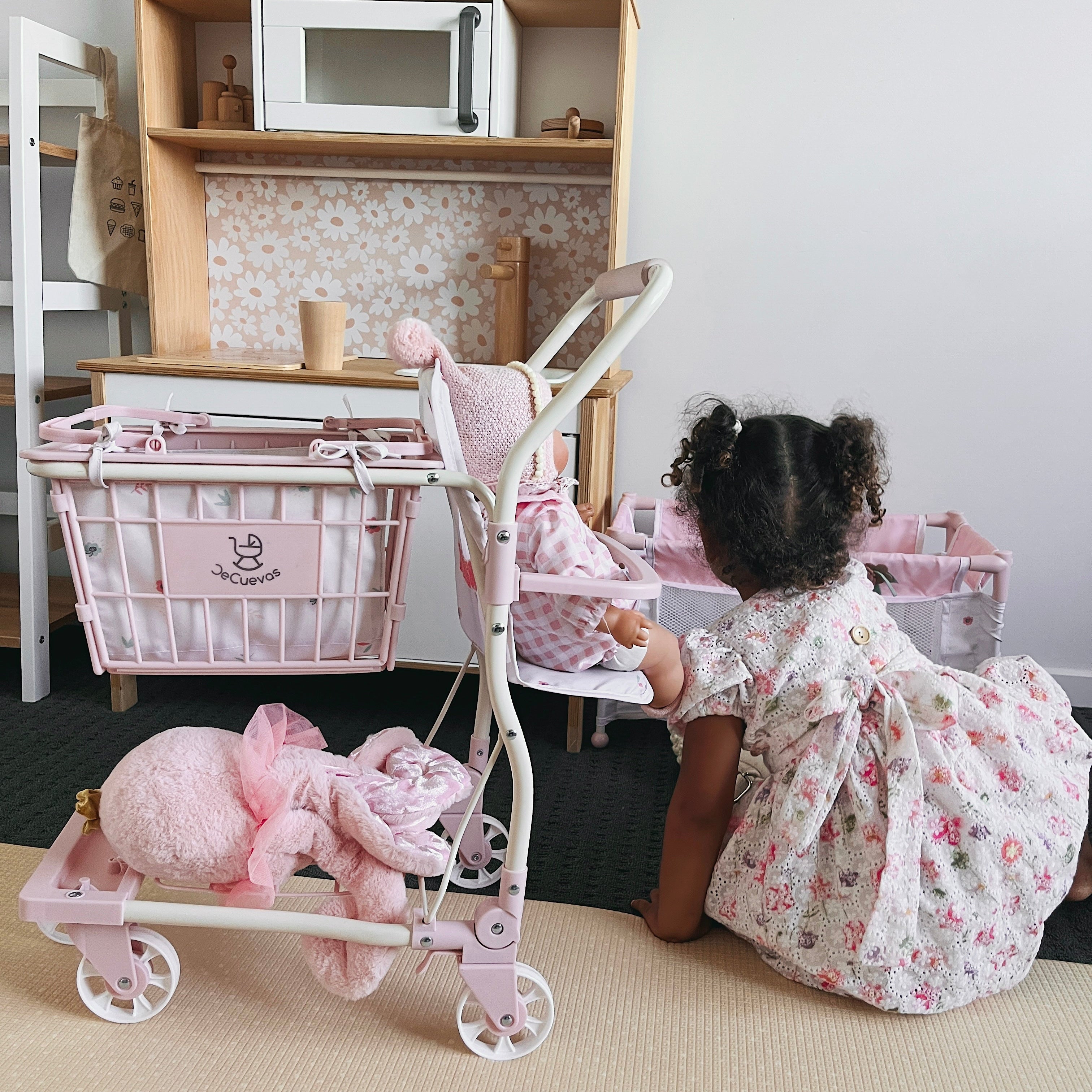 DeCuevas Toys Koala Supermarket Trolley with Accessories and Baby Carrier