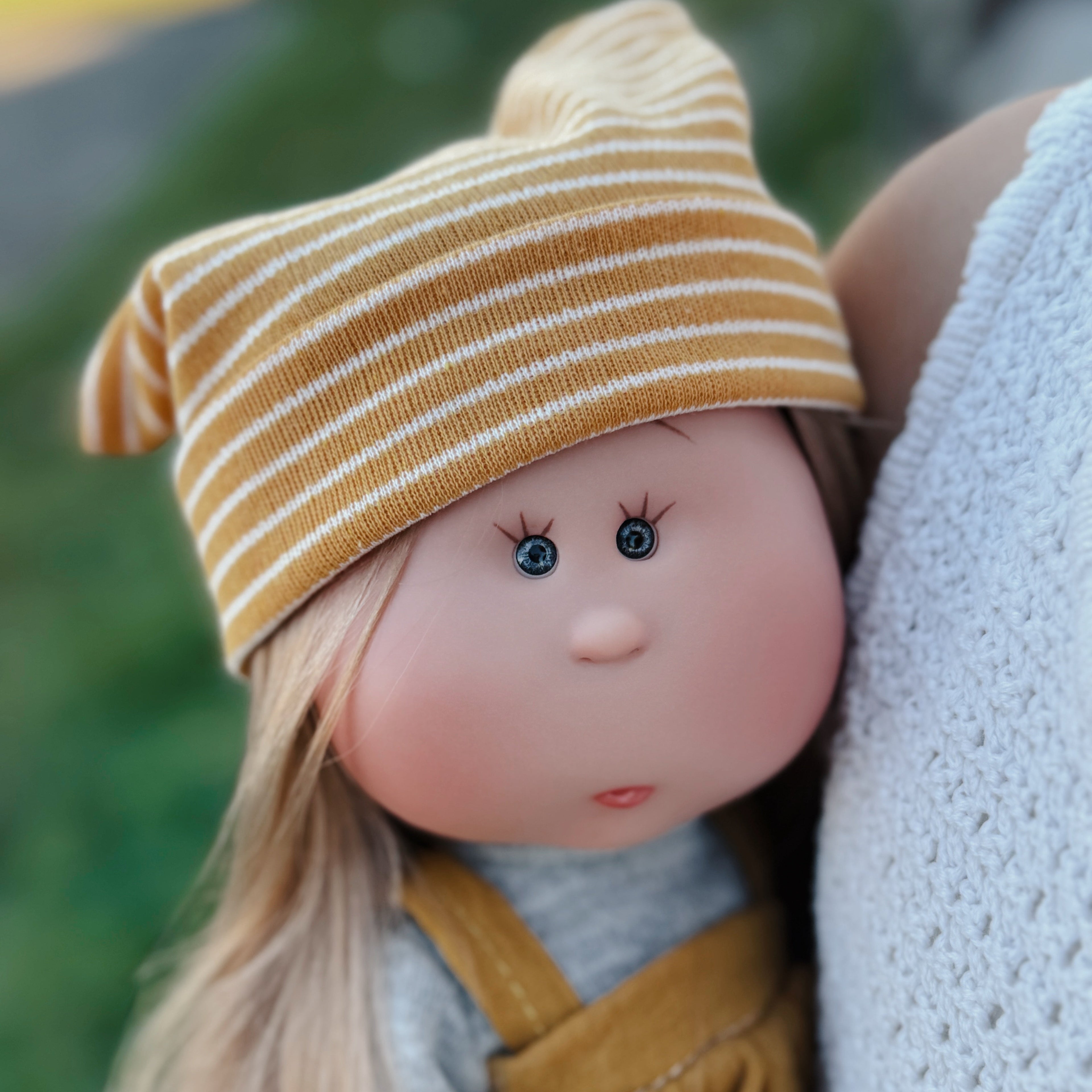 Handcrafted Collectible Little Mia Flower Girl Doll by Nines D&