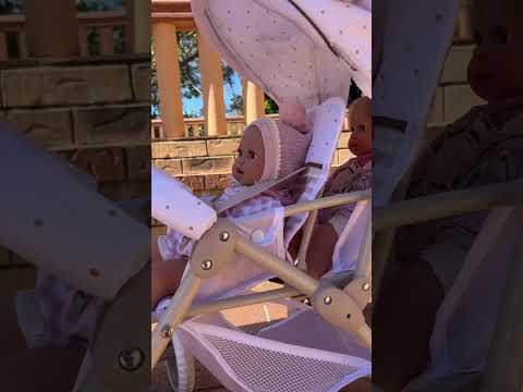 DeCuevas Toys Verona Folding Twin Doll Pram with Bag
