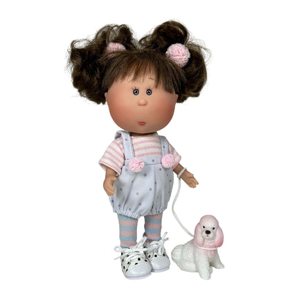 Handcrafted Collectible Little Mia Pet Brunette Doll (3161) by Nines D&