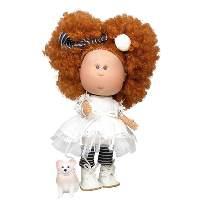 Handcrafted Collectible Mia Annie Doll with Puppy (3403) by Nines D&