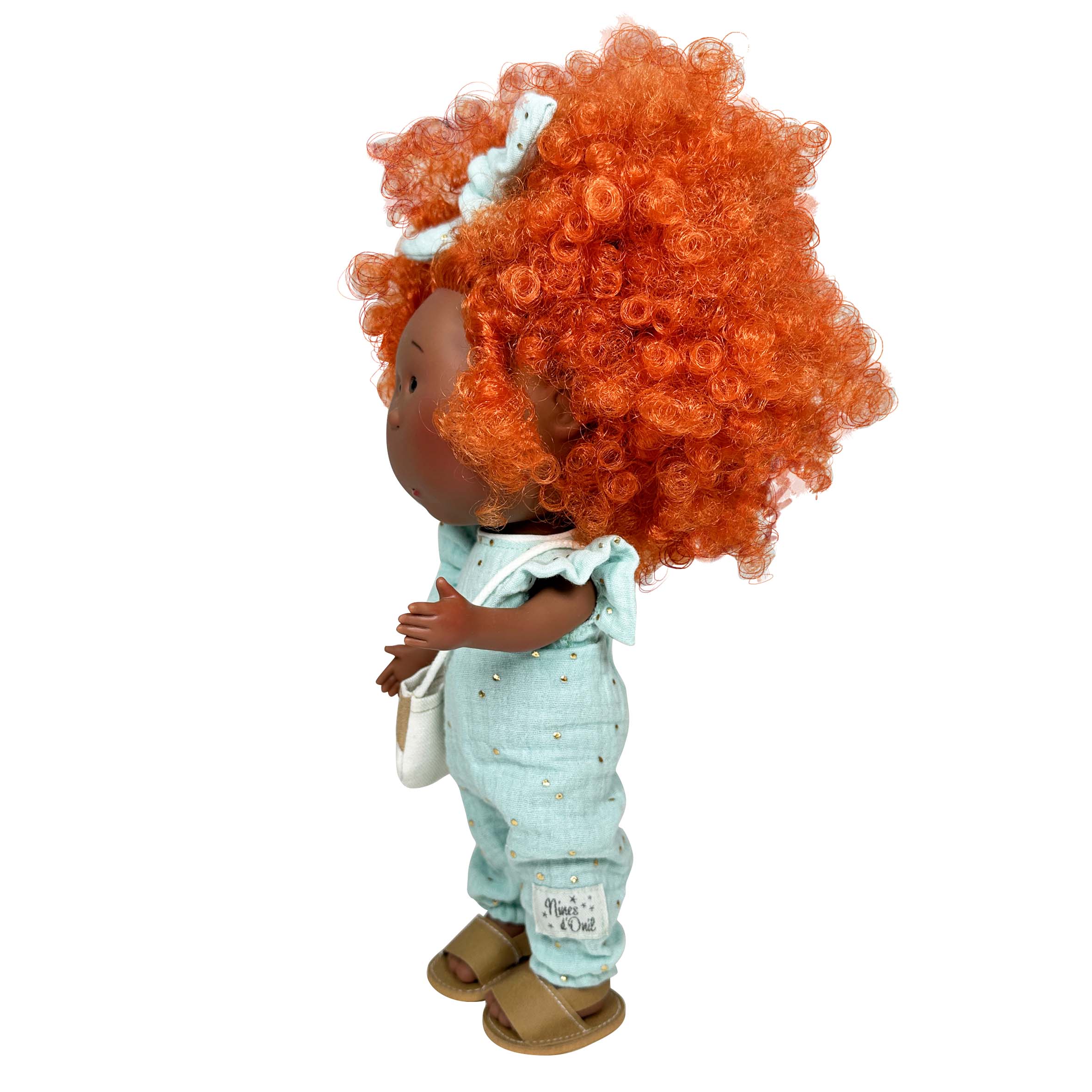 Handcrafted Collectible Mia Ginger Afro Doll (3408) by Nines D&