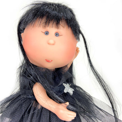 Handcrafted Collectible Mia Black Doll (3439) by Nines D&