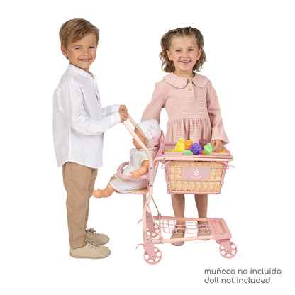 DeCuevas Toys Honey Supermarket Trolley with Accessories and Baby Carrier