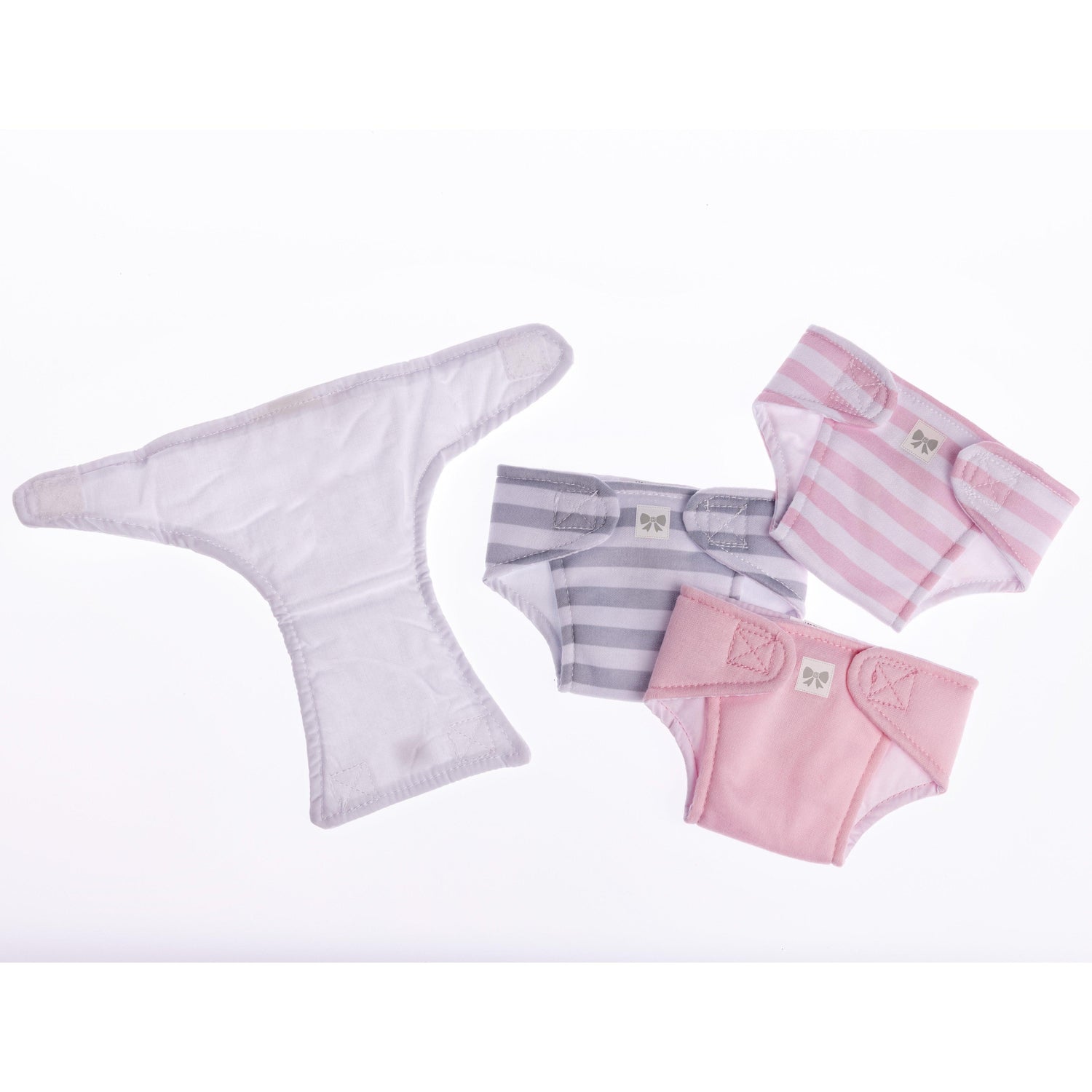 Baby Doll Eco Diapers 4 Pack Fits dolls 14 to 18 inch in Pink
