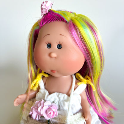 Handcrafted Collectible Little Mia Flower Girl Doll by Nines D&
