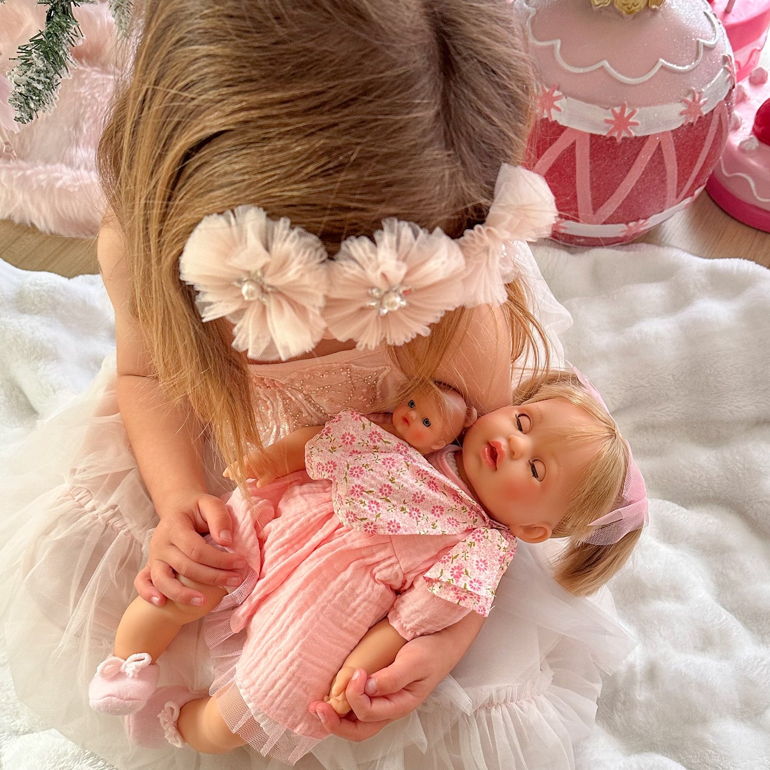 Handcrafted Baby Doll Blonde Alex with Baby by Nines d&