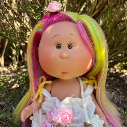 Handcrafted Collectible Little Mia Flower Girl Doll by Nines D&