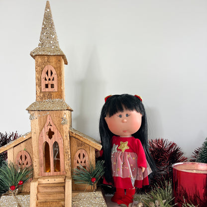 Handcrafted Collectible Little Mia Christmas Star Doll (3184_5) by Nines D&