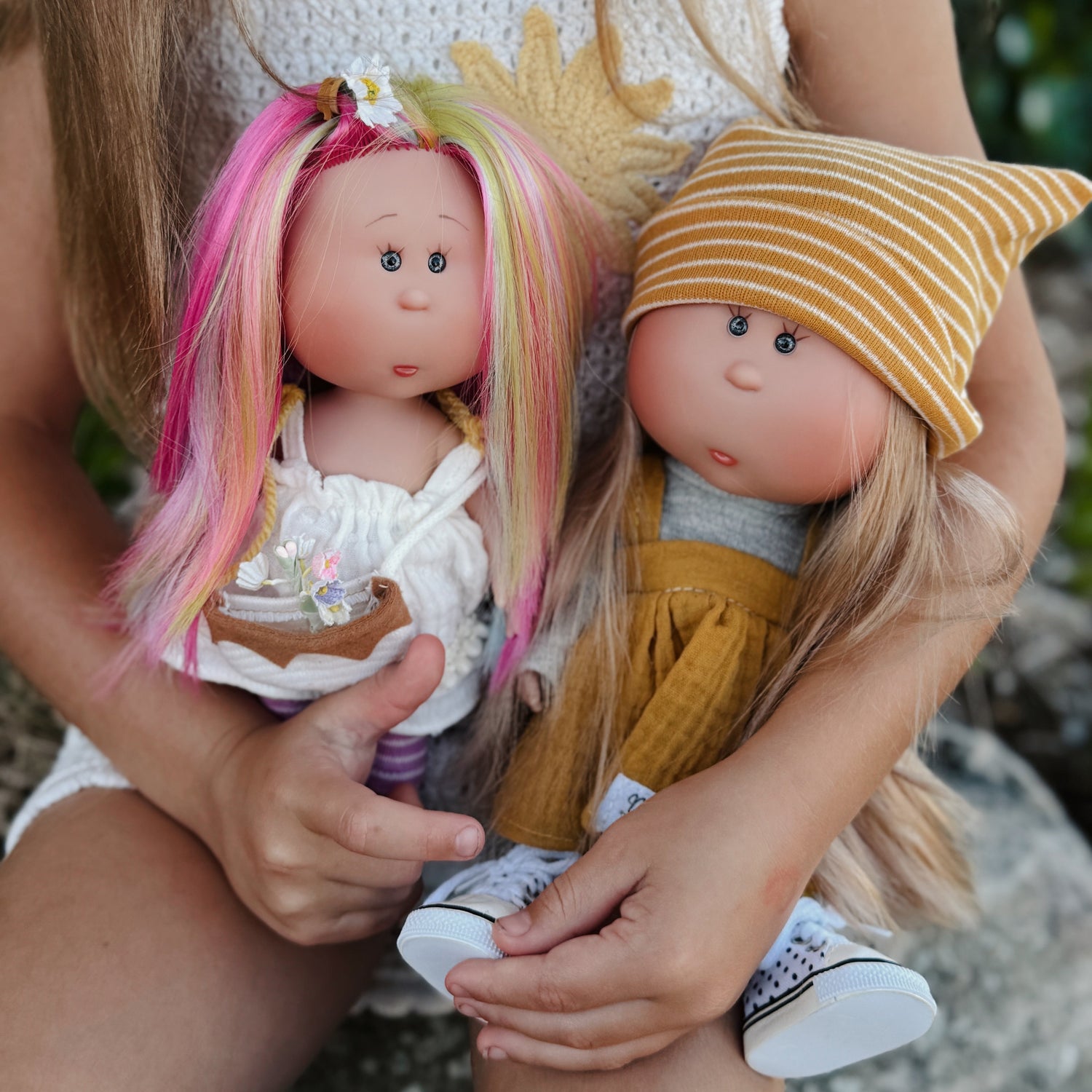 Handcrafted Collectible Little Mia Flower Girl Doll by Nines D&