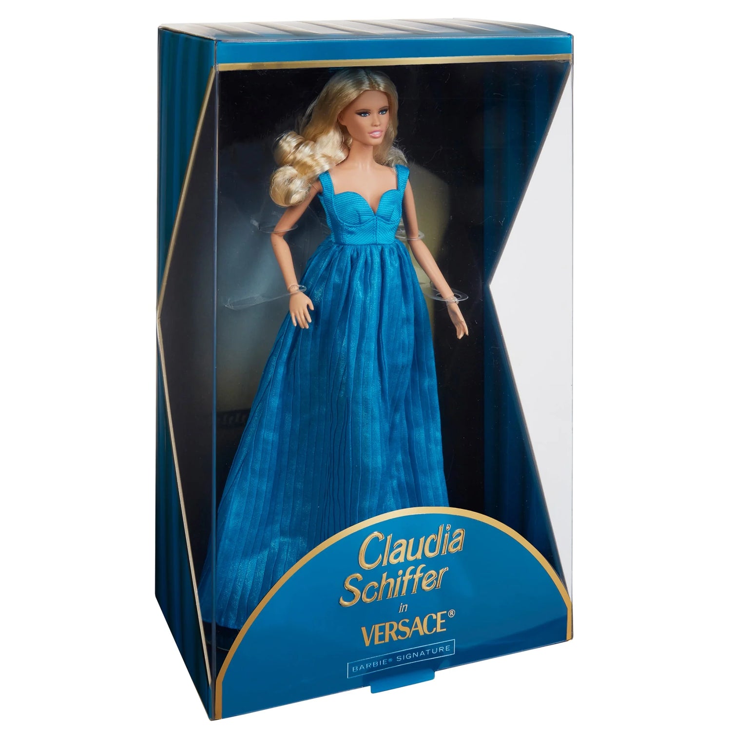 Supermodel Claudia Schiffer Barbie Doll in Versace Gown Dolls and Accessories Supermodel Claudia Schiffer Barbie Doll in Versace Gown Dolls and Accessories