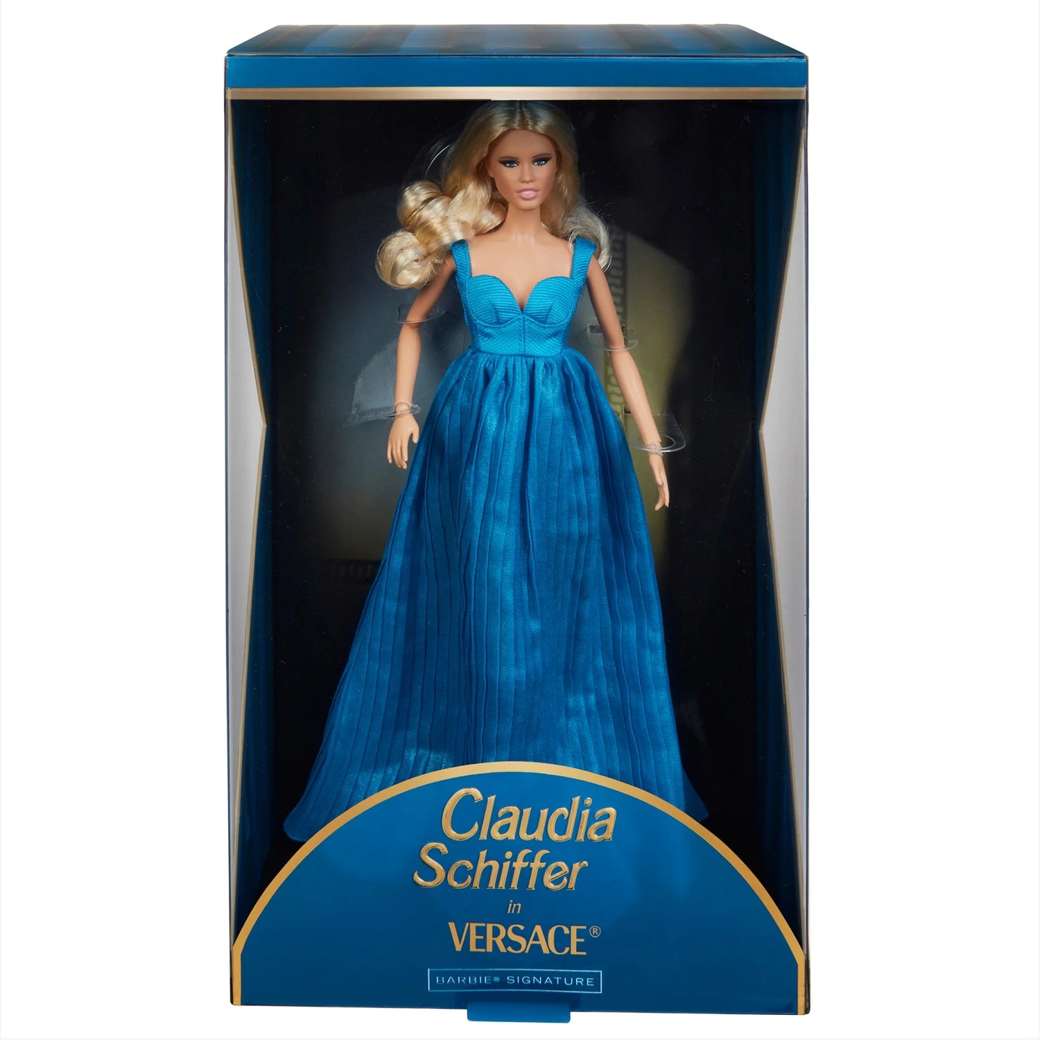Supermodel Claudia Schiffer Barbie Doll in Versace Gown Dolls and Accessories Supermodel Claudia Schiffer Barbie Doll in Versace Gown Dolls and Accessories