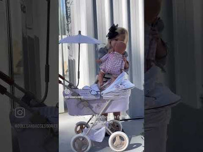DeCuevas Toys Verona Folding Doll Pram with Parasol