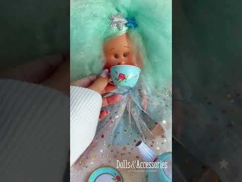 Handcrafted Collectible Mia Cotton Candy Blue Doll (1103) by Nines D&