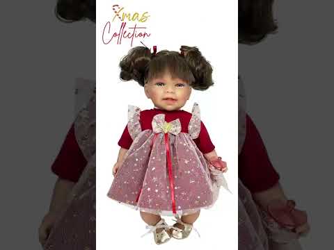 Handcrafted Little Susi Christmas Doll Blonde Gold Dress by Nines D&